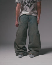 Extra Wide Tribal & Wings Denim