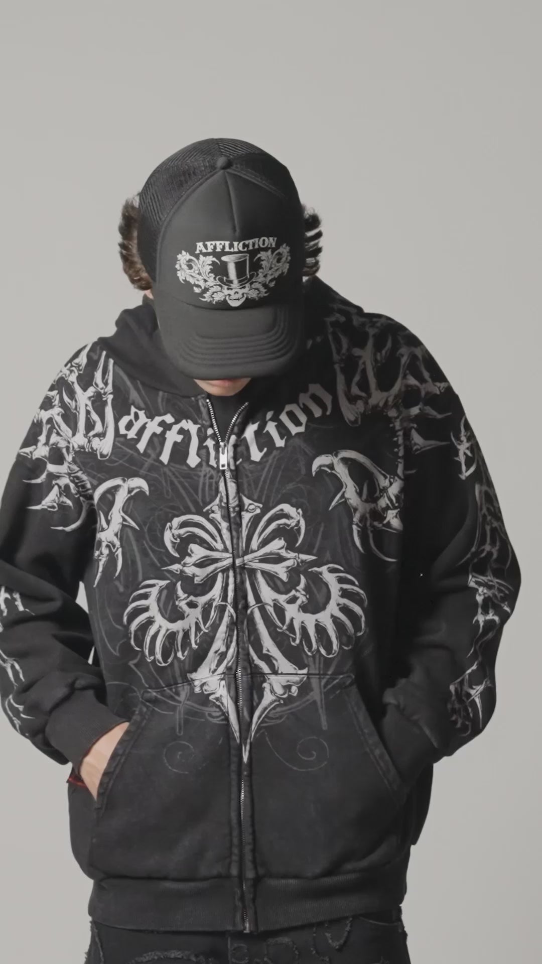Skeleton Zip-up Hood