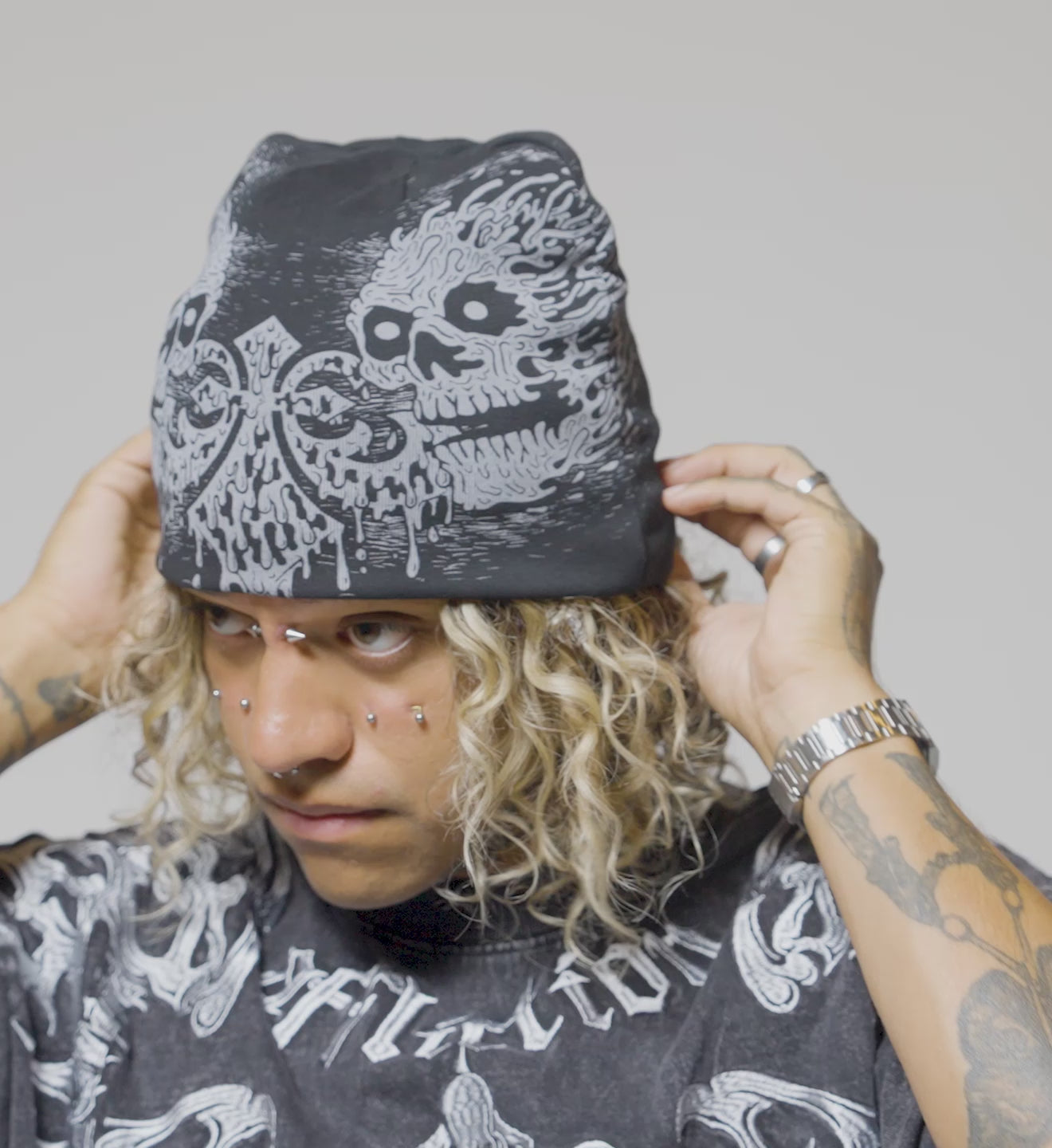 Liquid Death Skulls Rev. Beanie