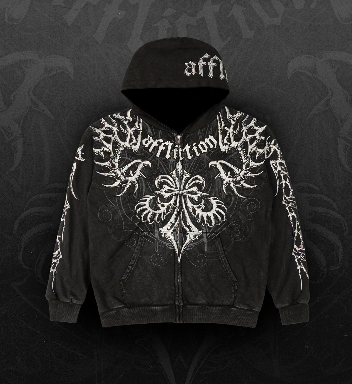 Skeleton Zip-up Hood – Affliction Clothing