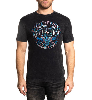 Ac Rusted Badge - Mens Short Sleeve Tees - Affliction Clothing