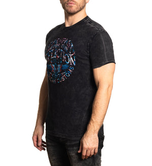 Ac Rusted Badge - Mens Short Sleeve Tees - Affliction Clothing