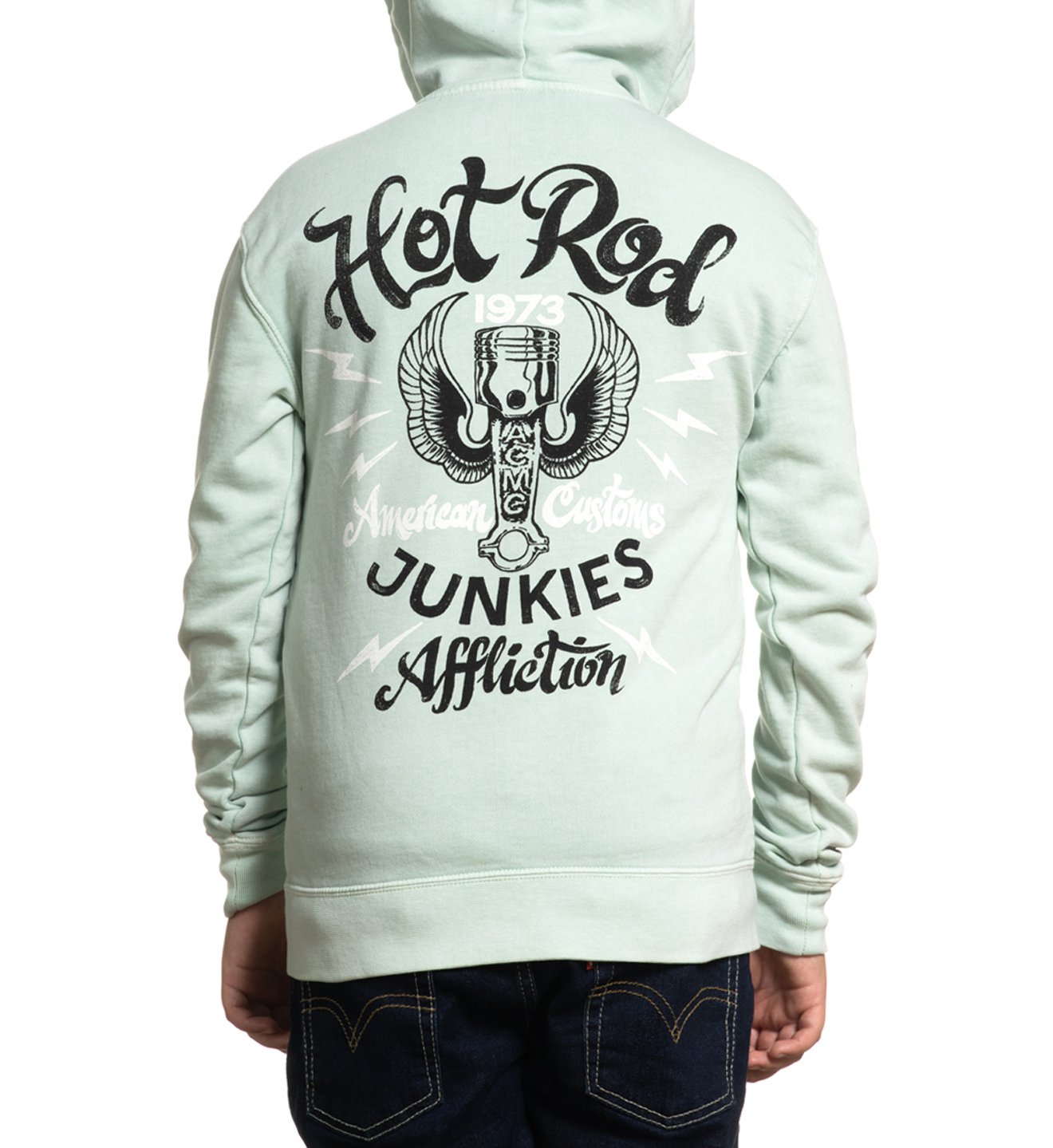 Hot Rod Junkie Zip Hood-Youth - Kids Hooded Sweatshirts - Affliction Clothing