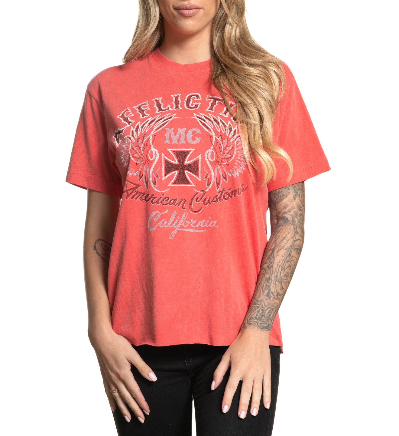 Ac Demons - Womens Short Sleeve Tees - Affliction Clothing