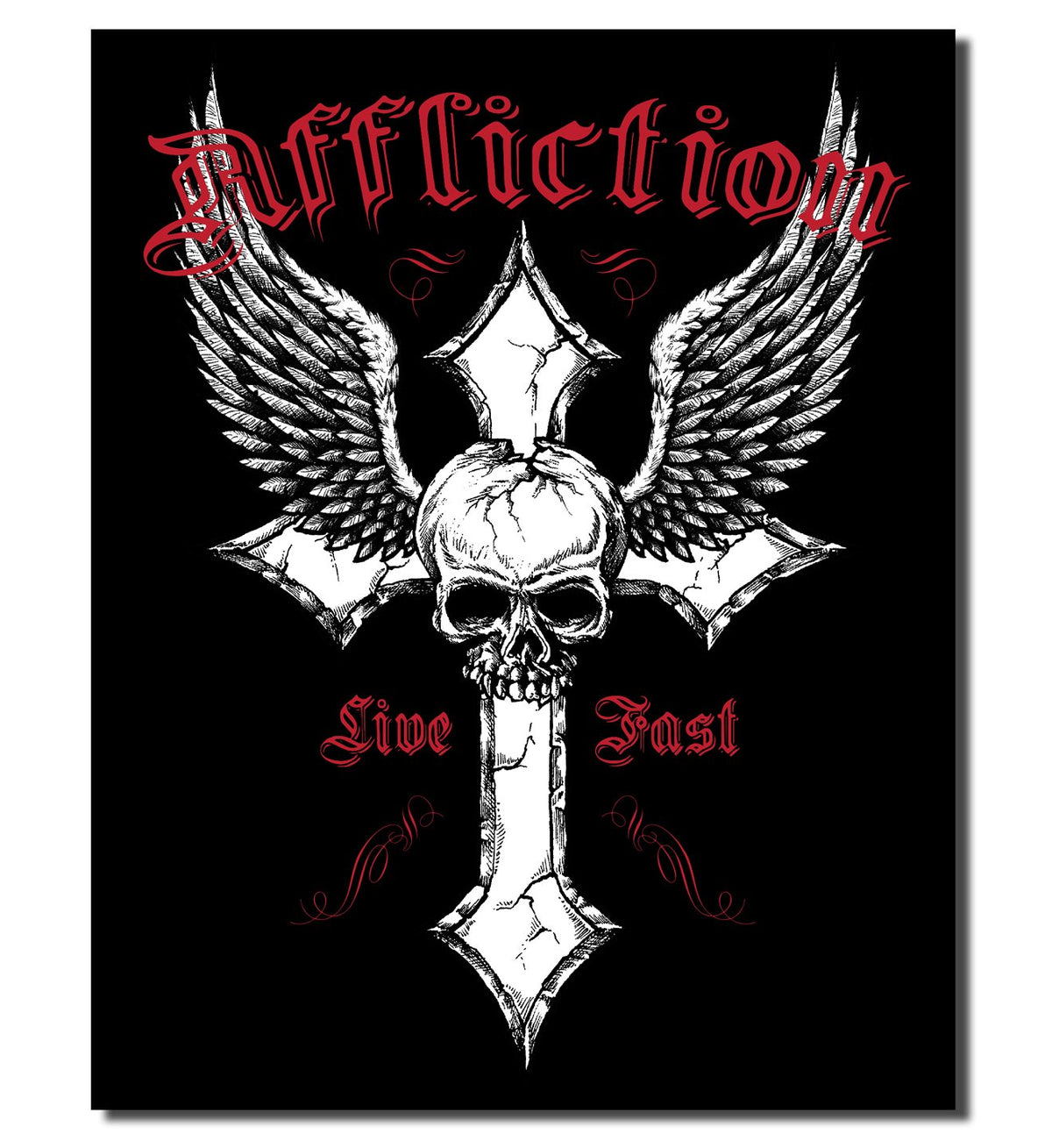 Live Fast 14x17 - Mens Other Accessories - Affliction Clothing