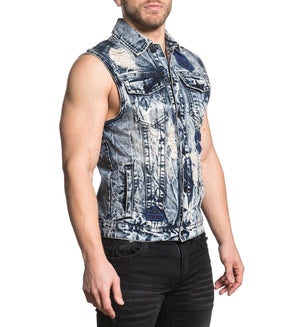 Gauntlet Trucker Vest - Mens Polo And Woven Tops - Affliction Clothing